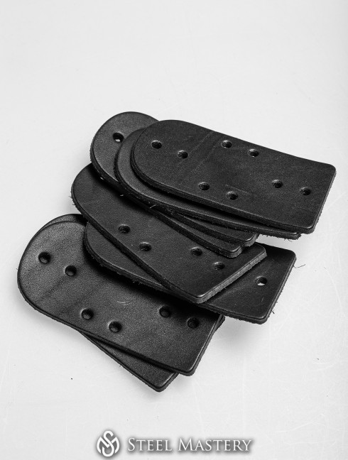 Leather lamellar plates set A shape  