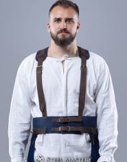 Belt for chausses with leather suspenders