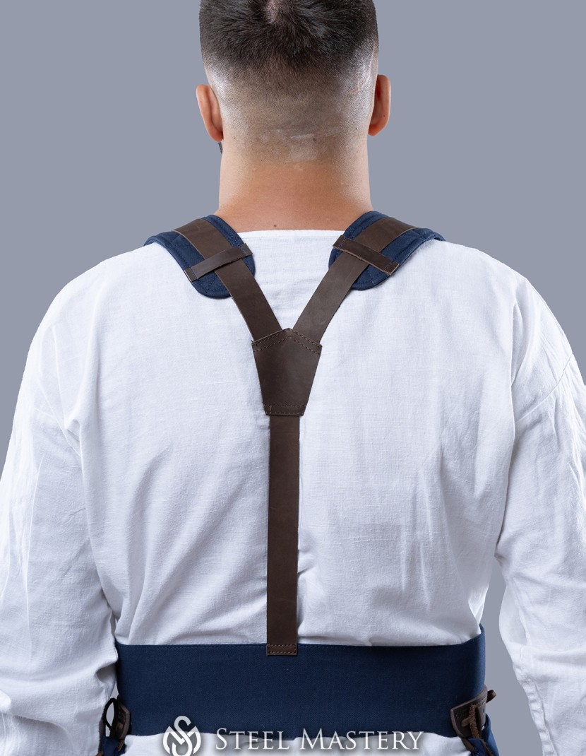 Belt for chausses with leather suspenders photo made by Steel-mastery.com