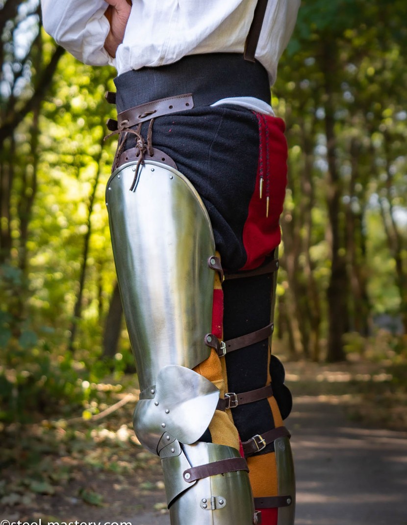 Belt for chausses with leather suspenders photo made by Steel-mastery.com