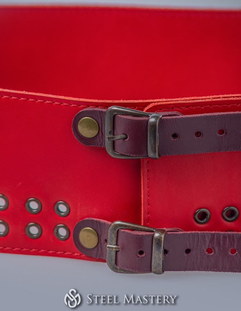  Leather belt with metal eyelets photo made by Steel-mastery.com