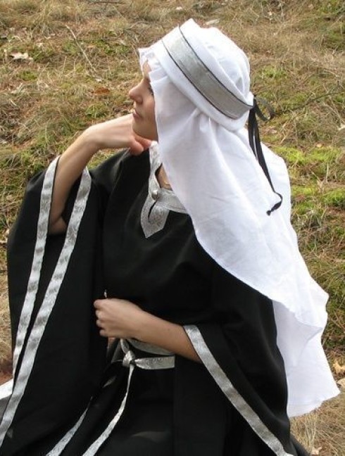 Hair covering with fabric snood