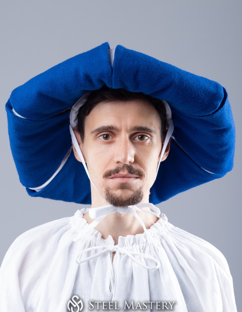 Landsknecht hat with cuts photo made by Steel-mastery.com