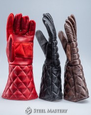 "MIDNIGHT" leather gloves 