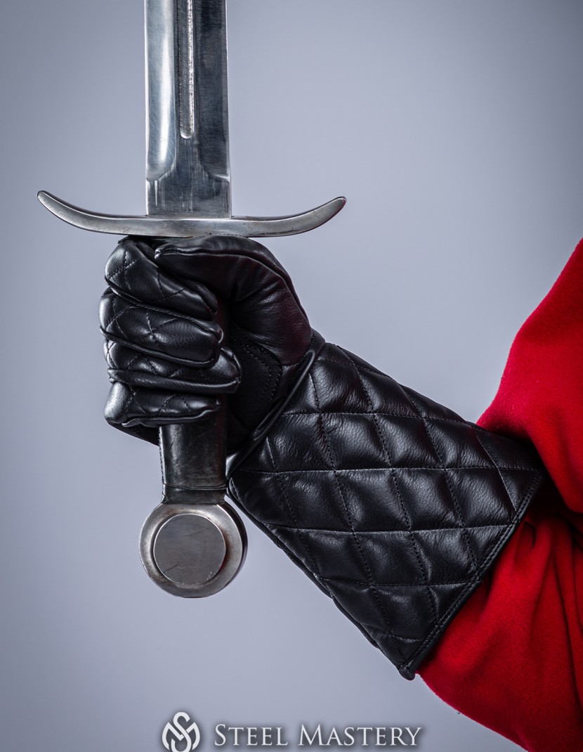 "MIDNIGHT" leather gloves  photo made by Steel-mastery.com