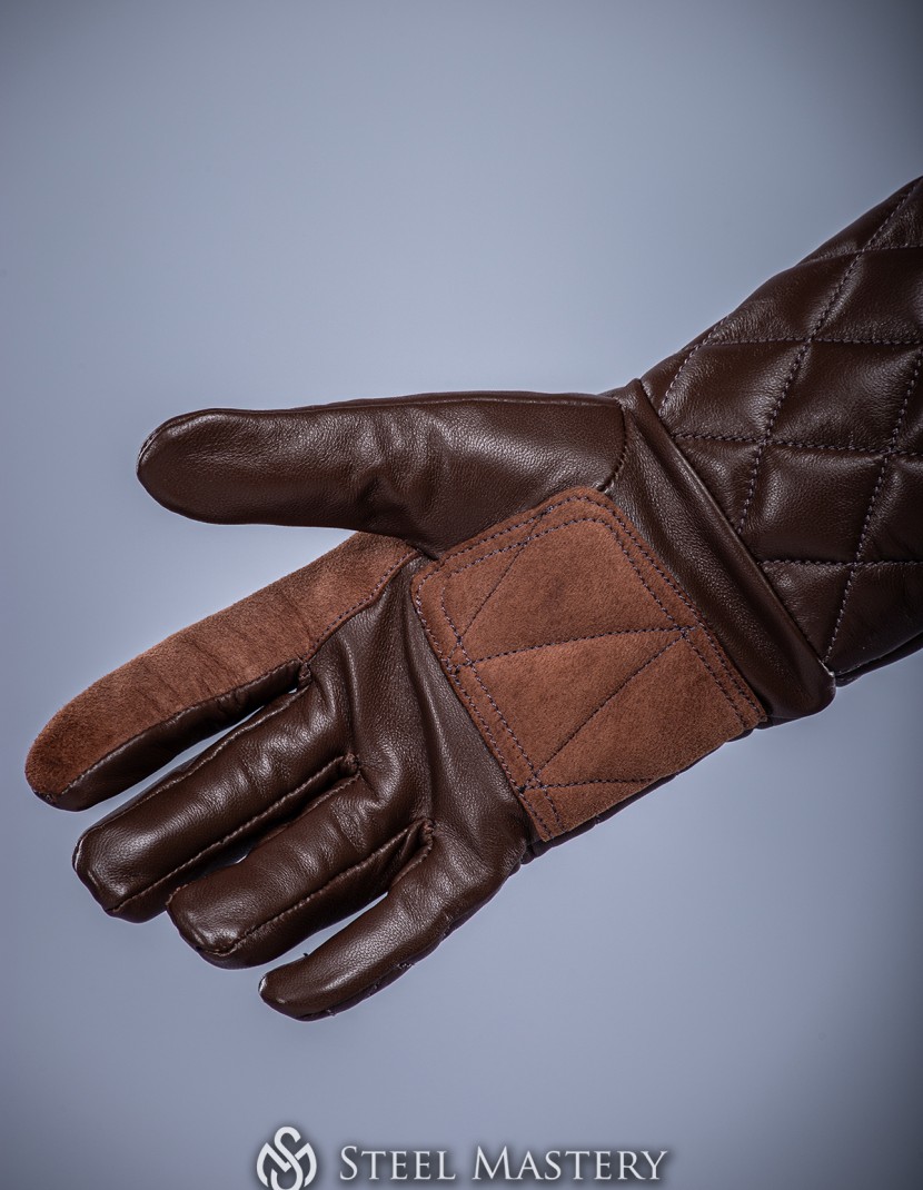 "MIDNIGHT" leather gloves  photo made by Steel-mastery.com