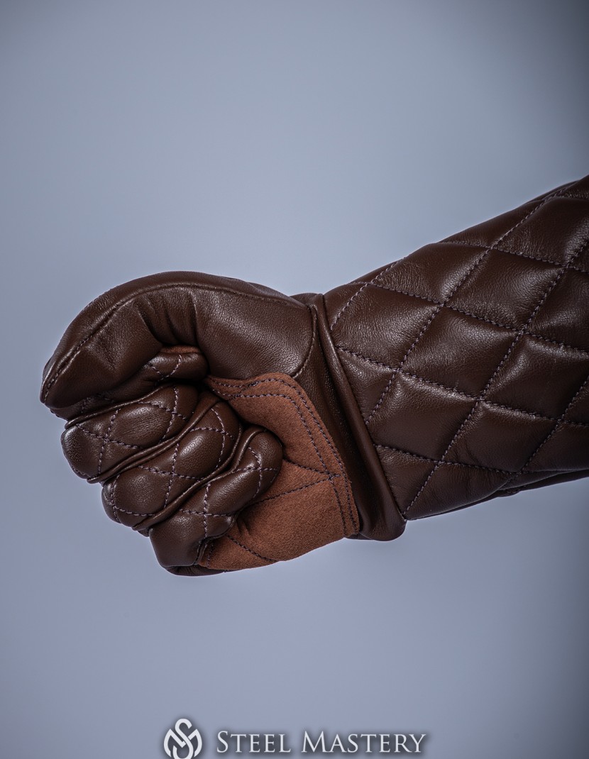 "MIDNIGHT" leather gloves  photo made by Steel-mastery.com