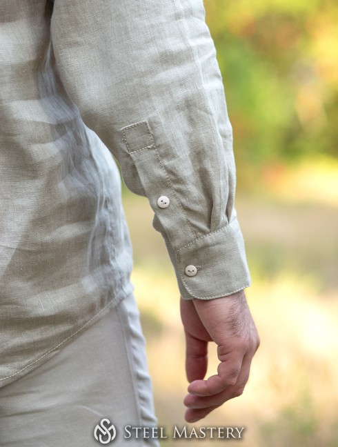 Herrenhemd im mittelalterlichen Stil 