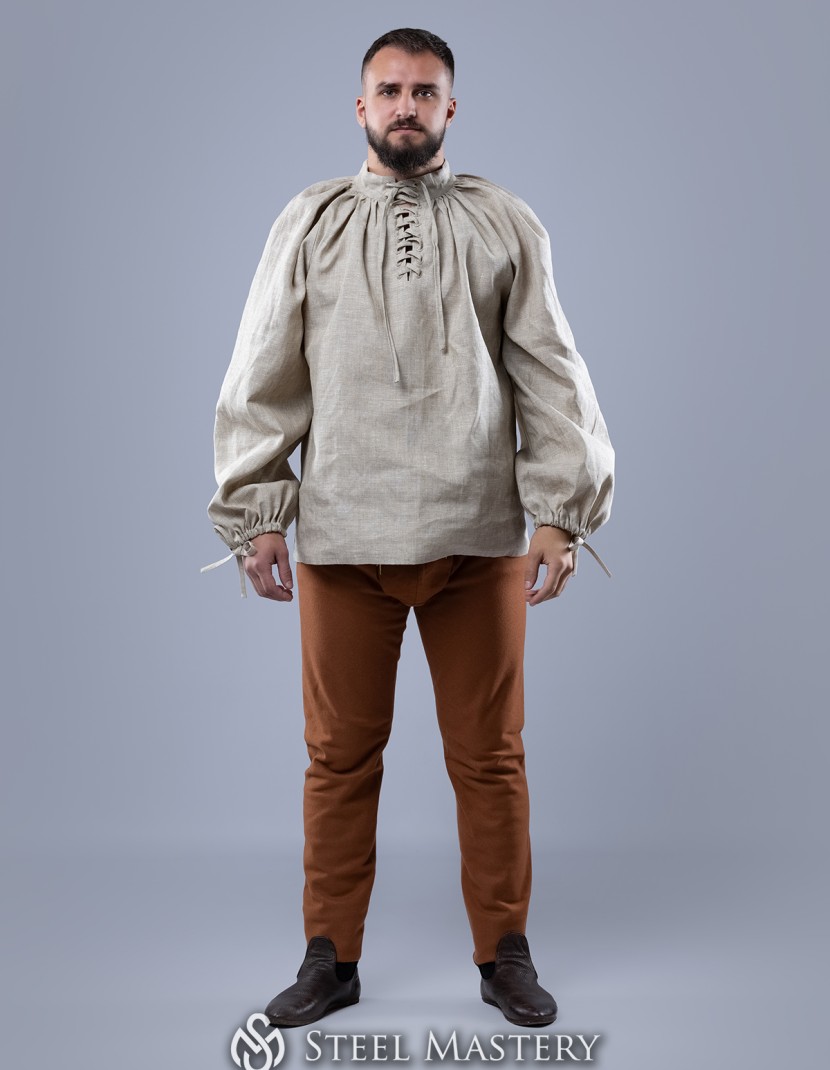 Men's shirt with lacing, XV century photo made by Steel-mastery.com