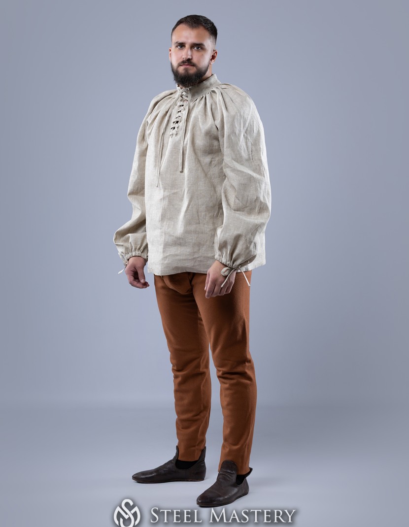 Men's shirt with lacing, XV century photo made by Steel-mastery.com