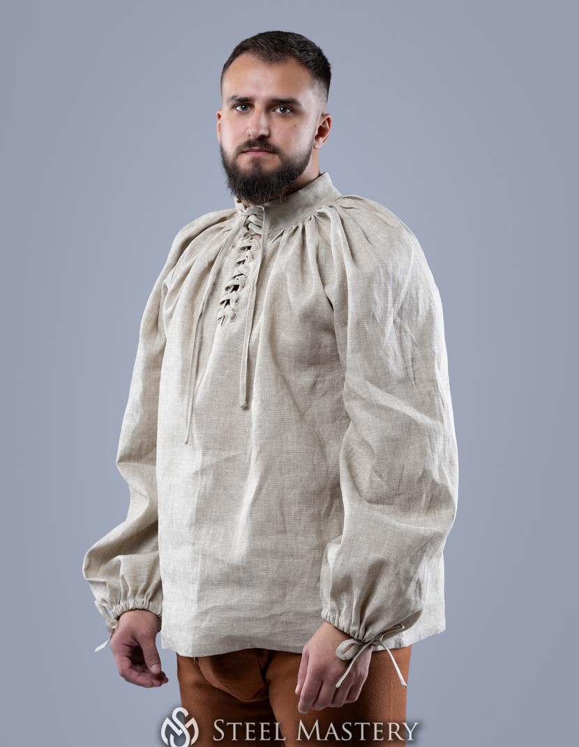 Men's shirt with lacing, XV century photo made by Steel-mastery.com