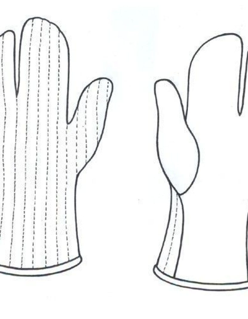 3-finger leather padded gauntlets photo made by Steel-mastery.com