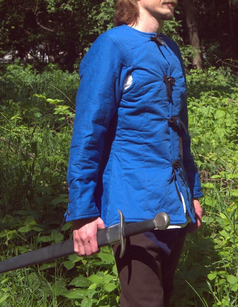 Renaissance period gambeson, blue photo made by Steel-mastery.com