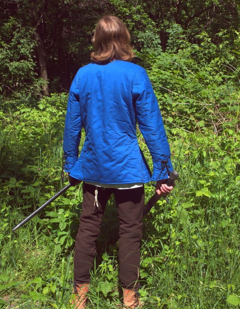 Renaissance period gambeson, blue photo made by Steel-mastery.com