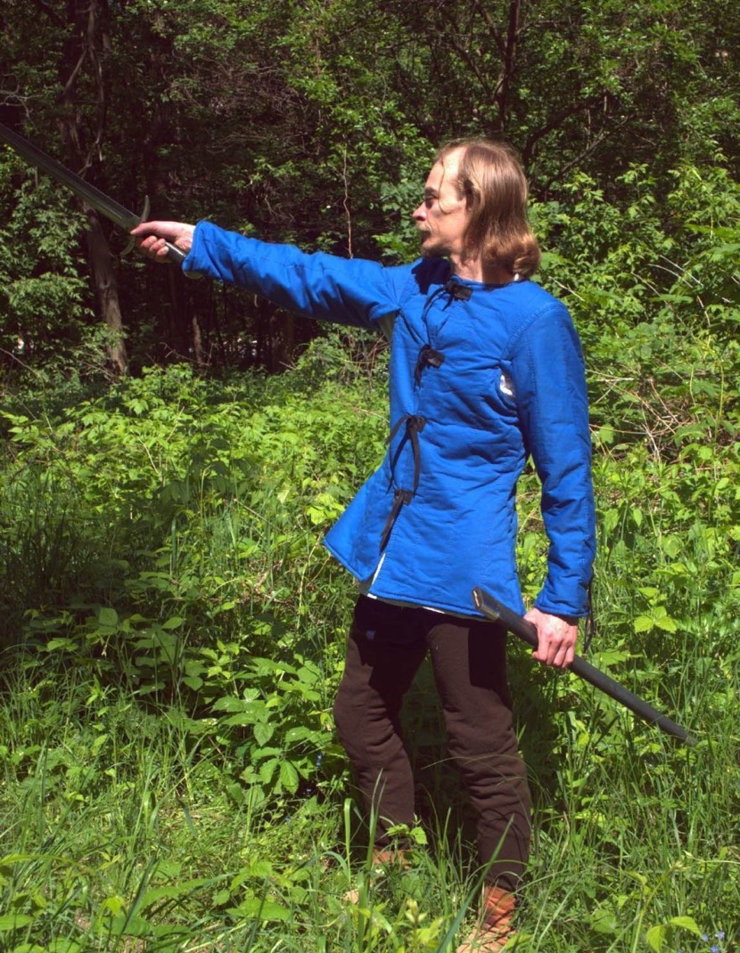Renaissance period gambeson, blue photo made by Steel-mastery.com