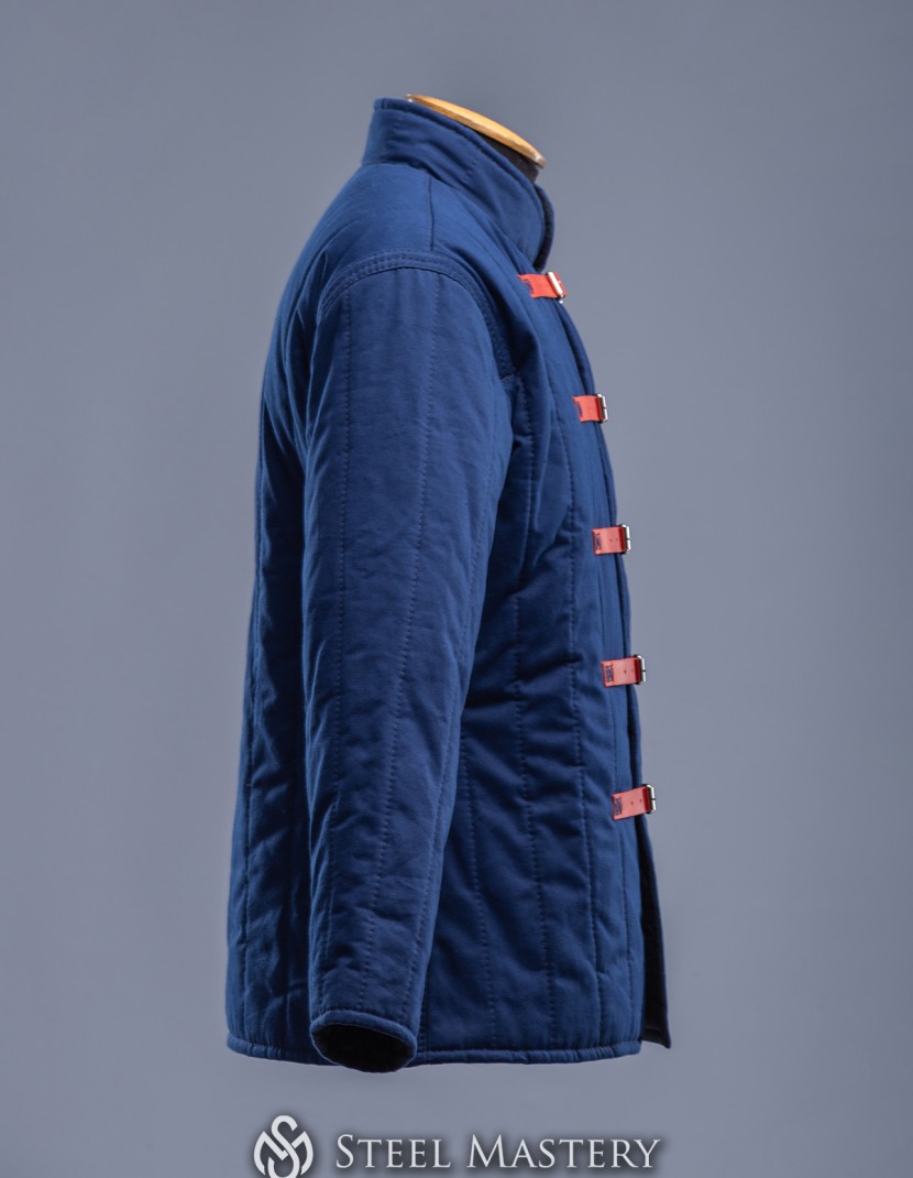 XL Navy blue gambeson in stock  photo made by Steel-mastery.com