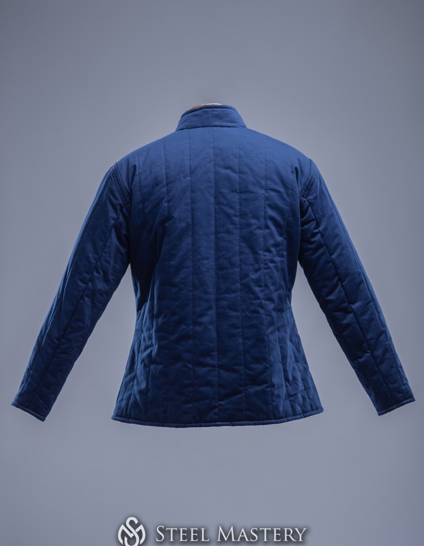 XL Navy blue gambeson in stock  photo made by Steel-mastery.com