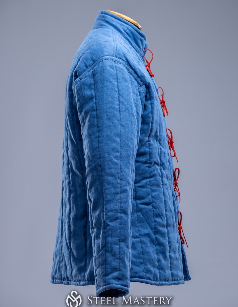 XL size royal blue gambeson  photo made by Steel-mastery.com