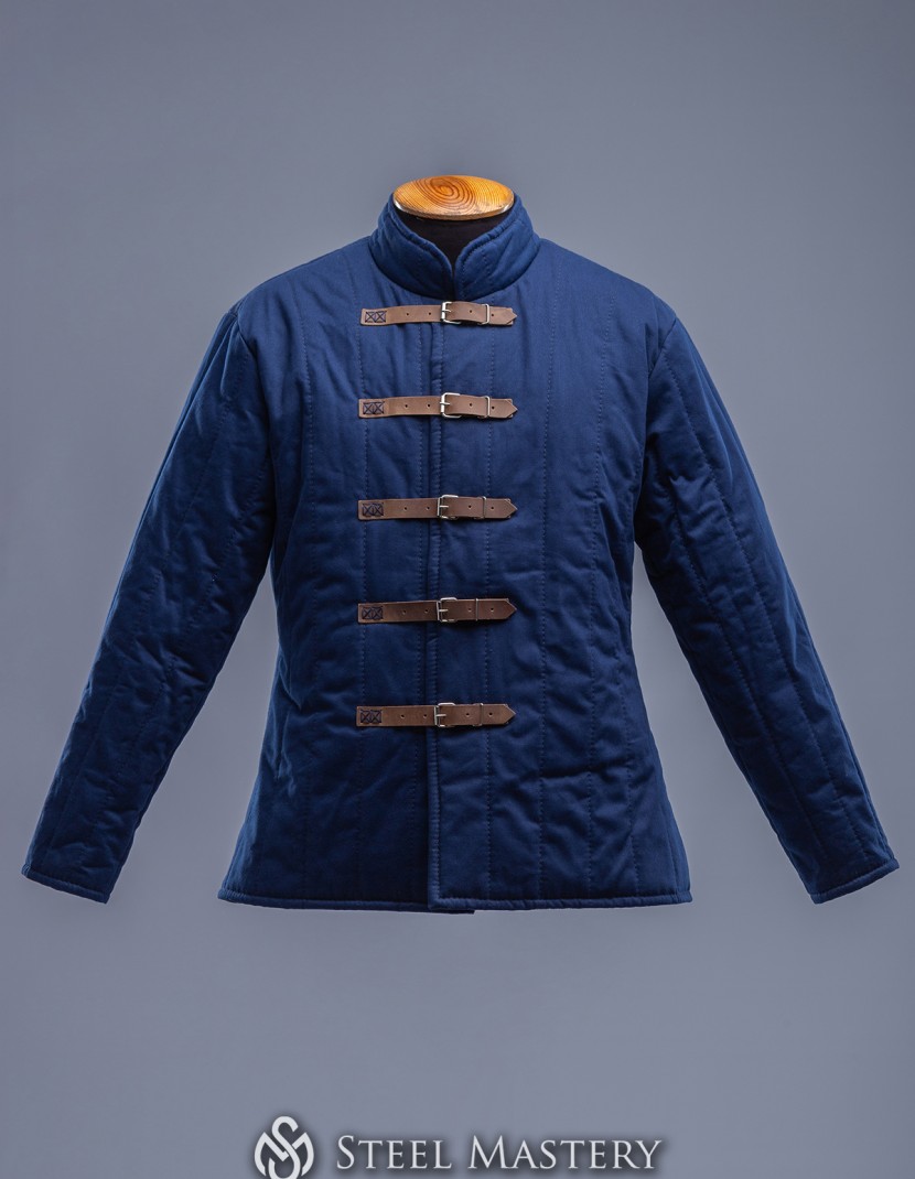 Navy blue gambeson in stock XL size  photo made by Steel-mastery.com