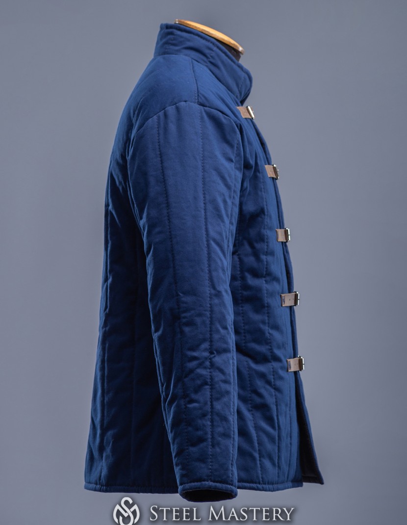 Navy blue gambeson in stock XL size  photo made by Steel-mastery.com