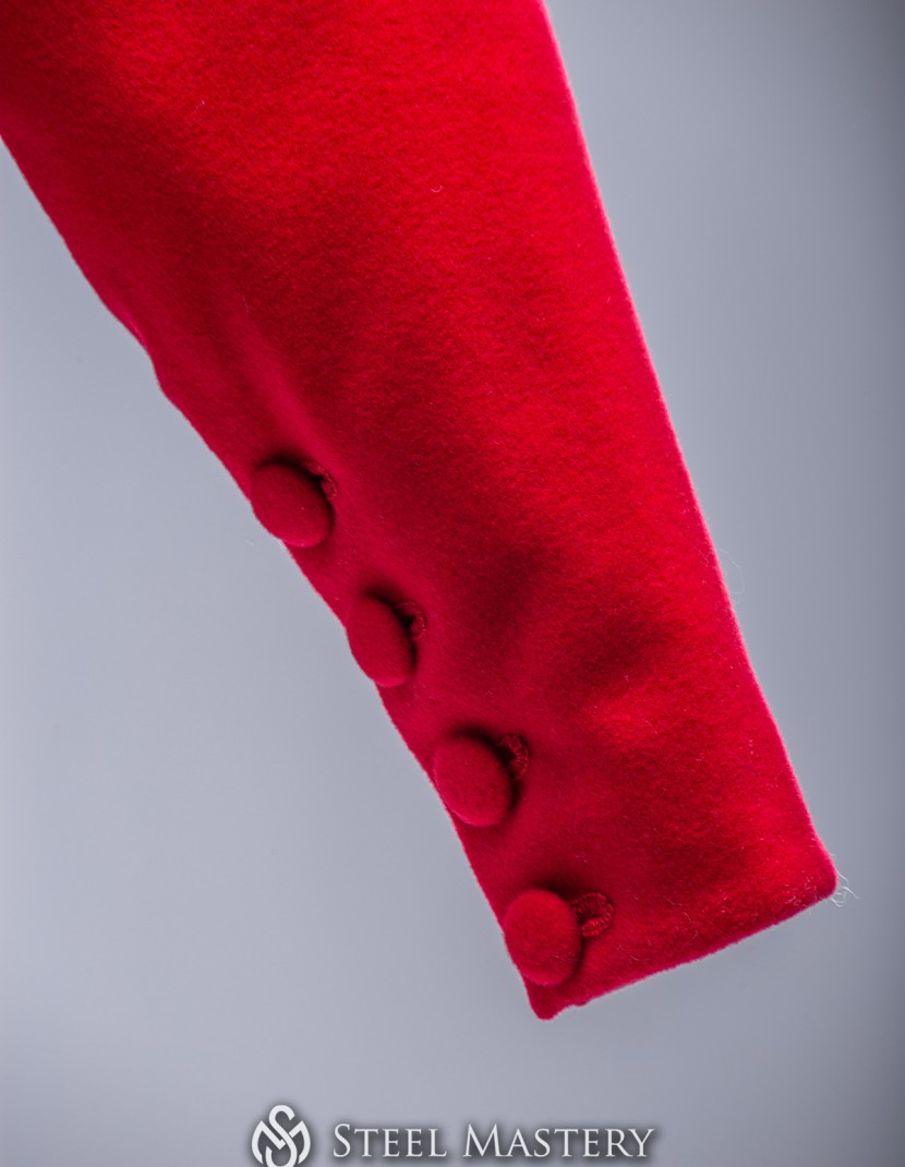 L size red woollen doublet in stock  photo made by Steel-mastery.com