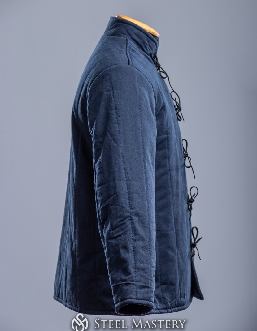 DARK BLUE ORDINARY GAMBESON L SIZE IN STOCK  photo made by Steel-mastery.com