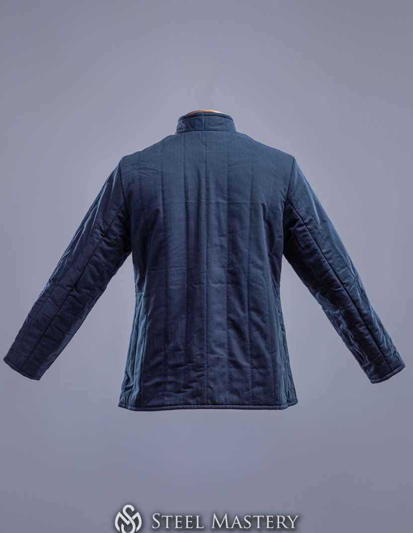 DARK BLUE ORDINARY GAMBESON L SIZE IN STOCK  photo made by Steel-mastery.com