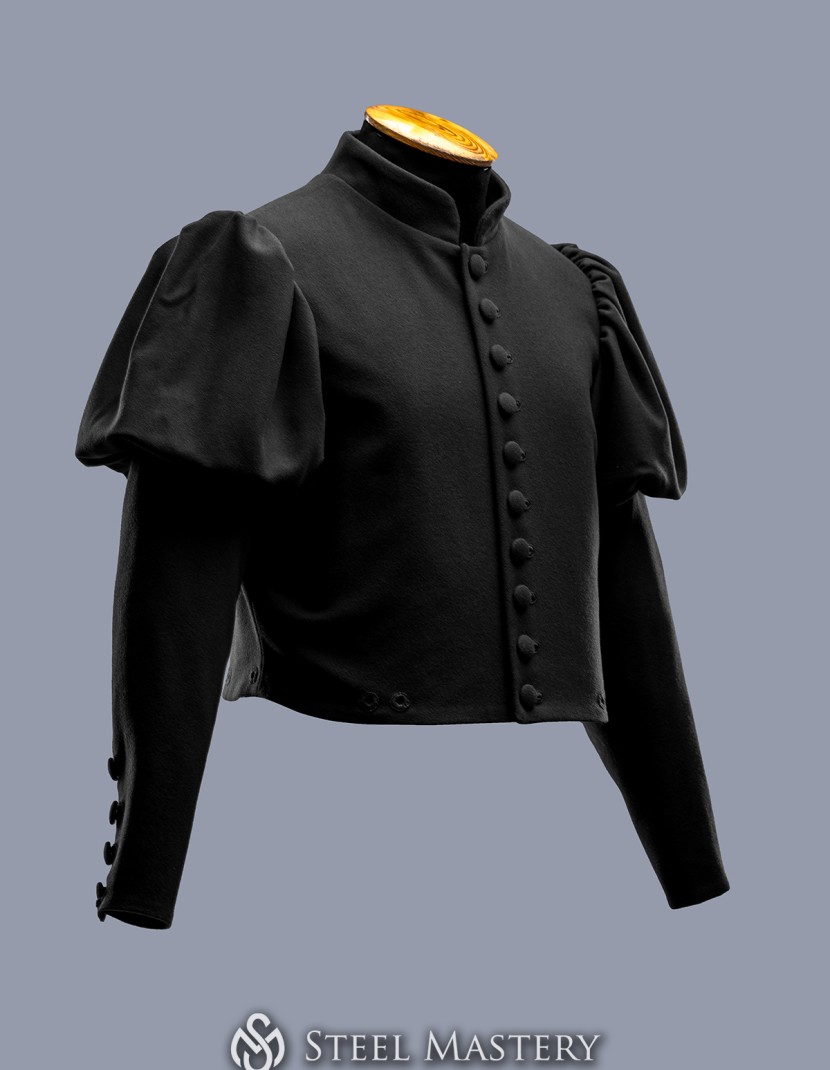 Black Burgundian doublet of the 15th century - in stock photo made by Steel-mastery.com