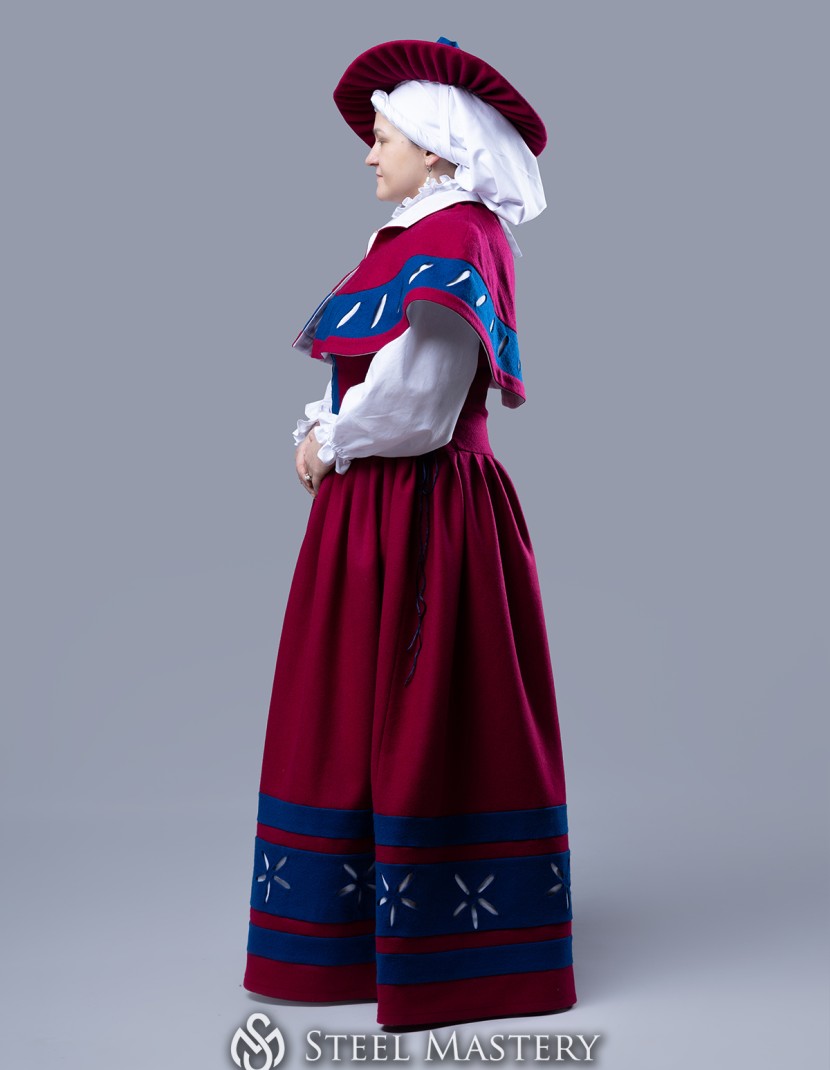 Pink Women's Landsknecht costume,  Kampfrau dress - in stock photo made by Steel-mastery.com