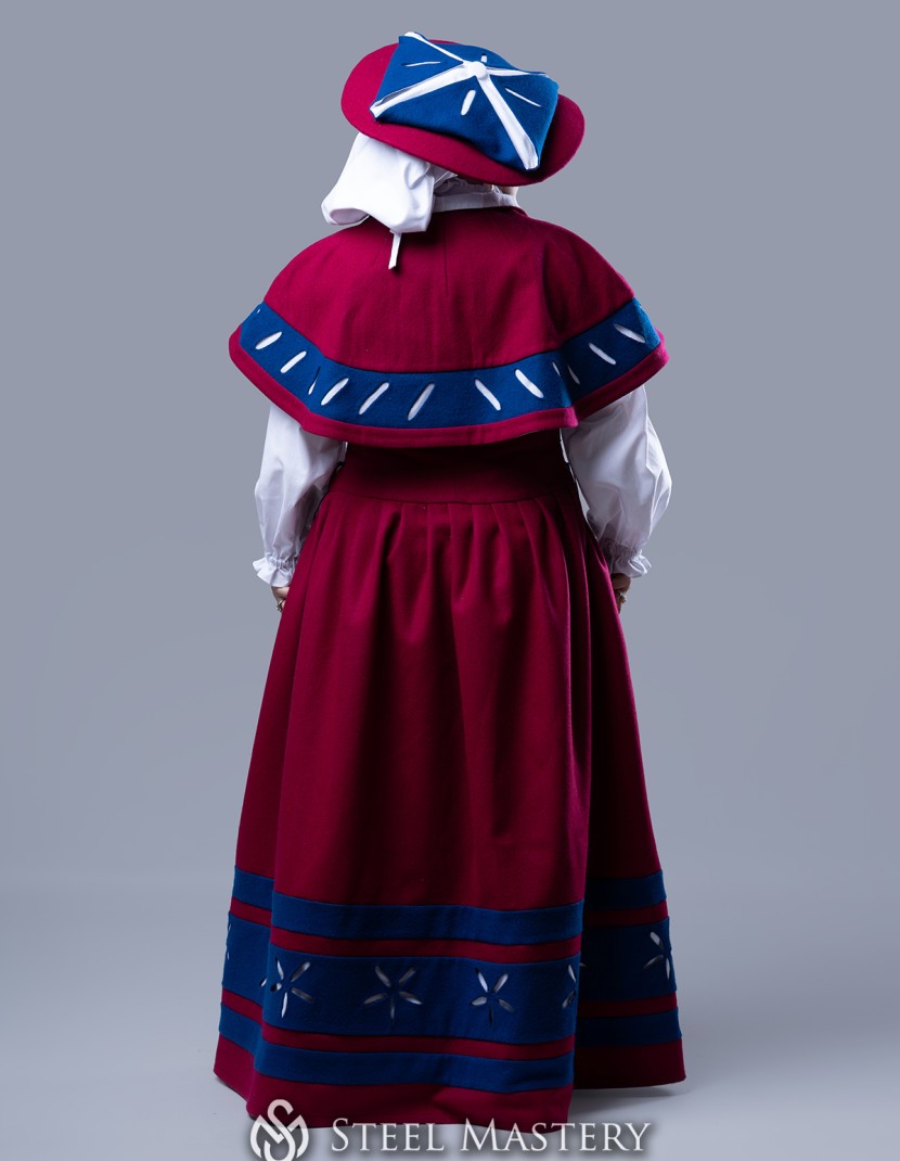 Pink Women's Landsknecht costume,  Kampfrau dress - in stock photo made by Steel-mastery.com
