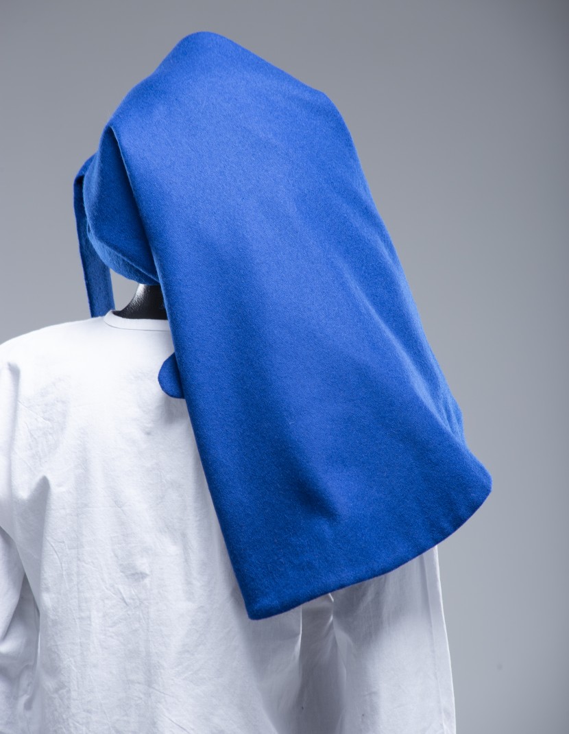 Royal blue woolen chaperon XV century in stock photo made by Steel-mastery.com
