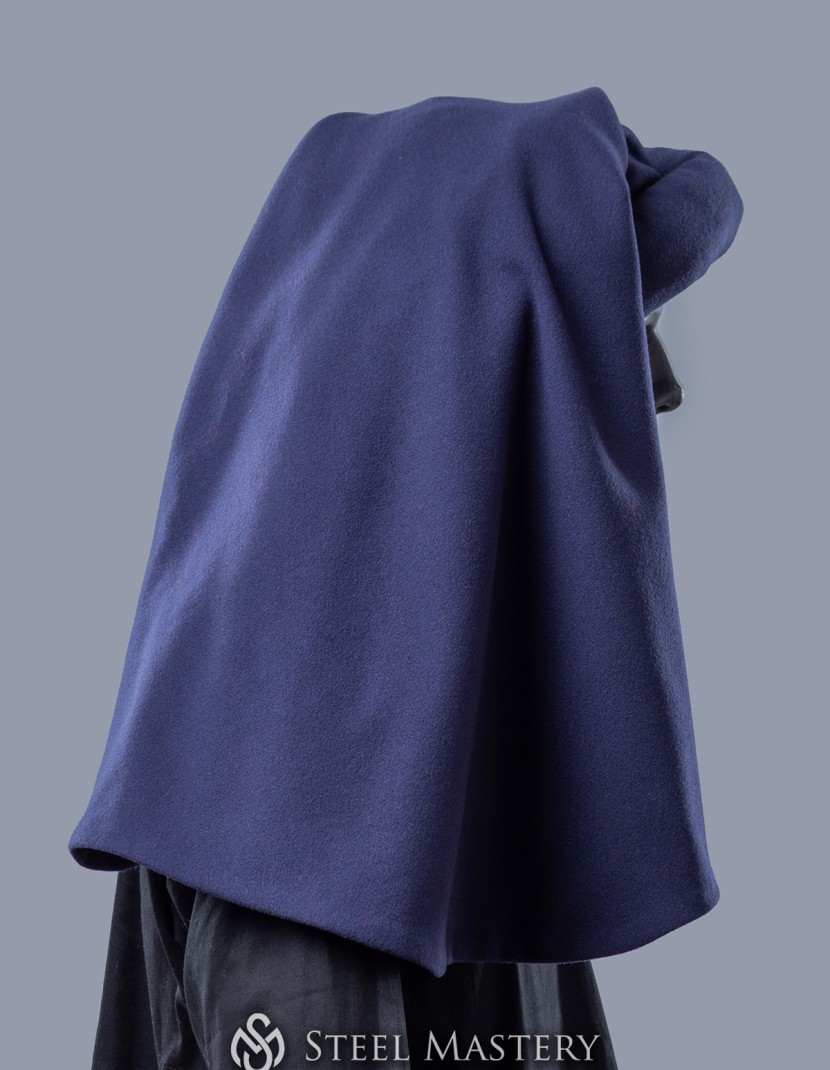 Dark blue woolen chaperon XV century in stock photo made by Steel-mastery.com