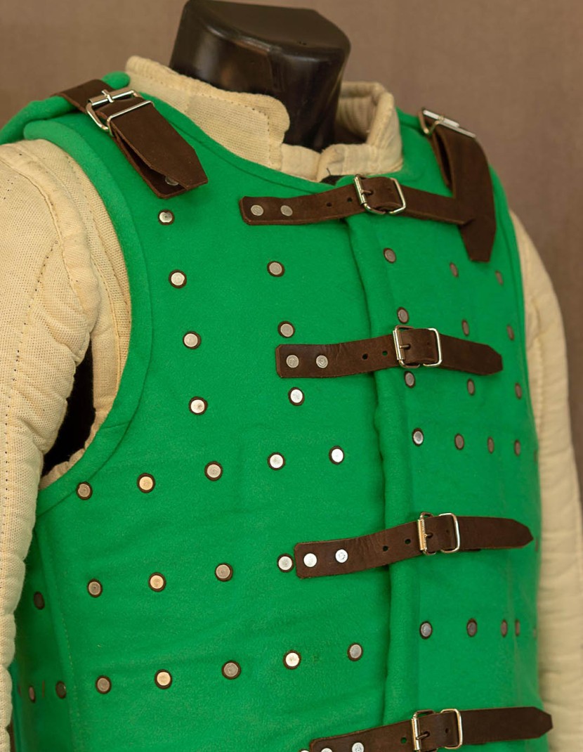 LIGHT GREEN WOOLEN BRIGANDINE L  photo made by Steel-mastery.com