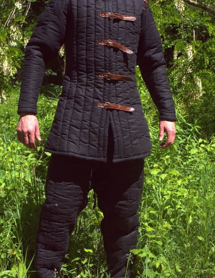 Ordinary black gambeson photo made by Steel-mastery.com