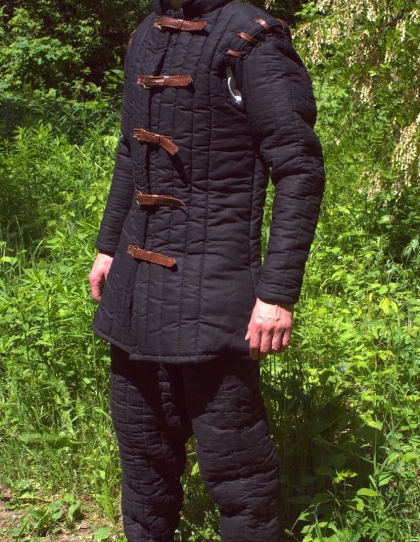 Ordinary black gambeson photo made by Steel-mastery.com