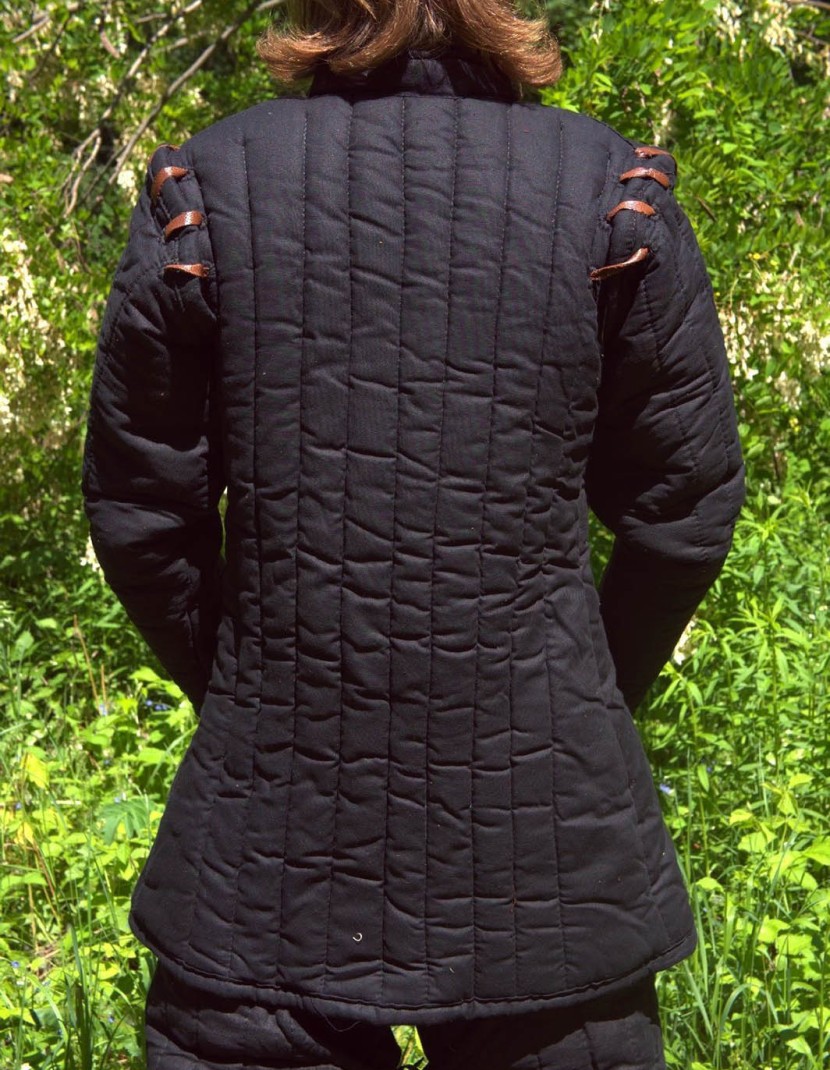 Ordinary black gambeson photo made by Steel-mastery.com