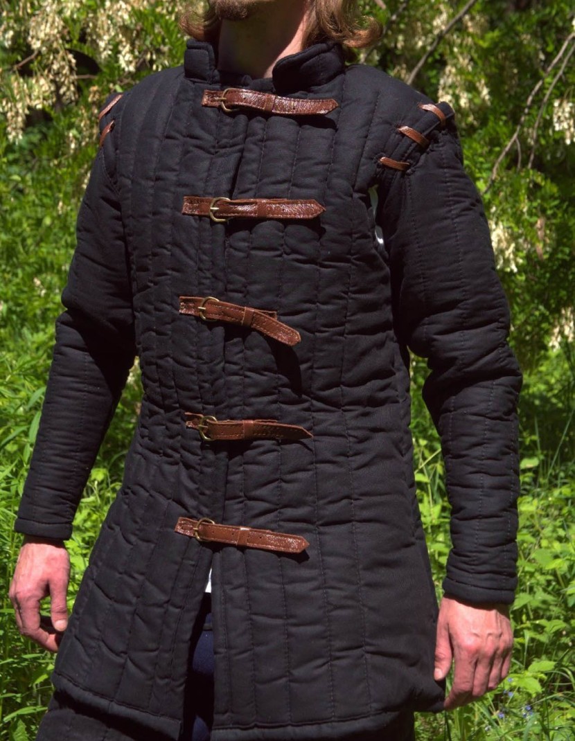 Ordinary black gambeson photo made by Steel-mastery.com