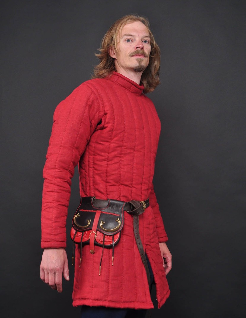 Closed-front gambeson (linen) photo made by Steel-mastery.com