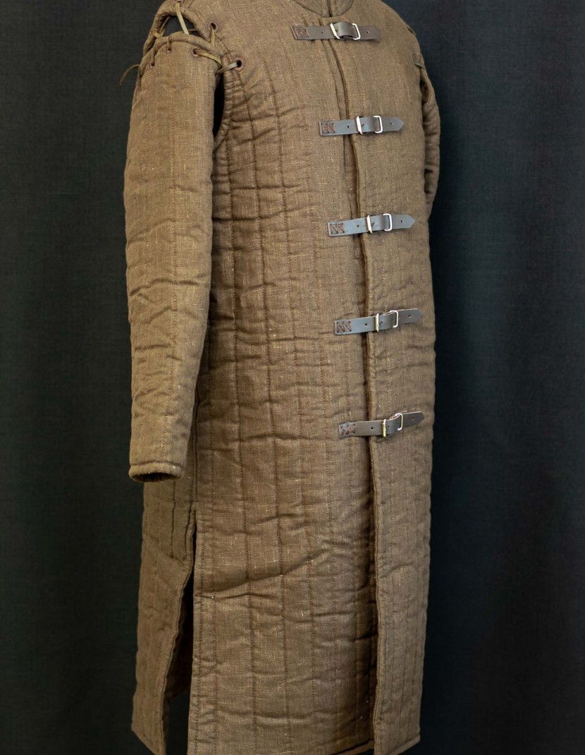 Brown long gambeson XL photo made by Steel-mastery.com