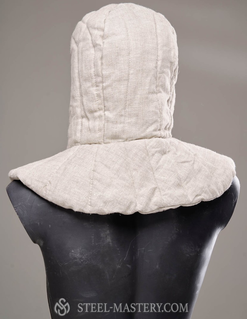Padded linen cap with  pelerine  photo made by Steel-mastery.com