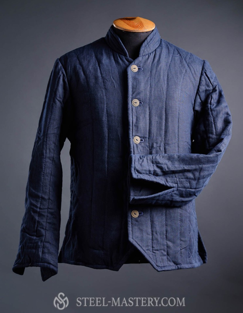 Linen medieval jacket, XL-size photo made by Steel-mastery.com