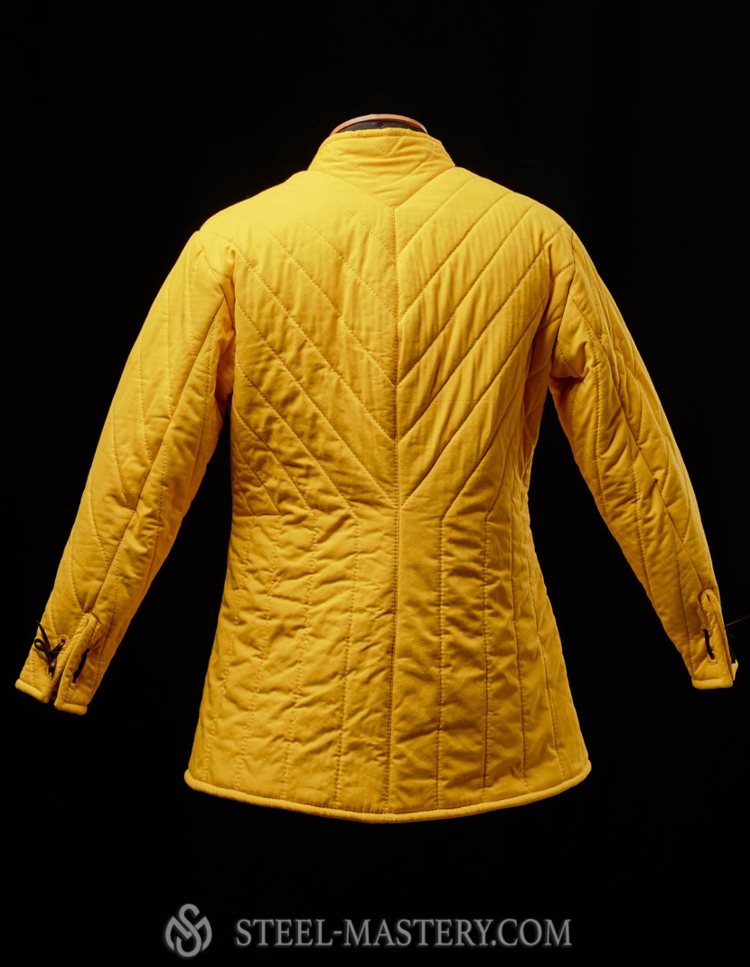 Traditional yellow gambeson (L-size) photo made by Steel-mastery.com