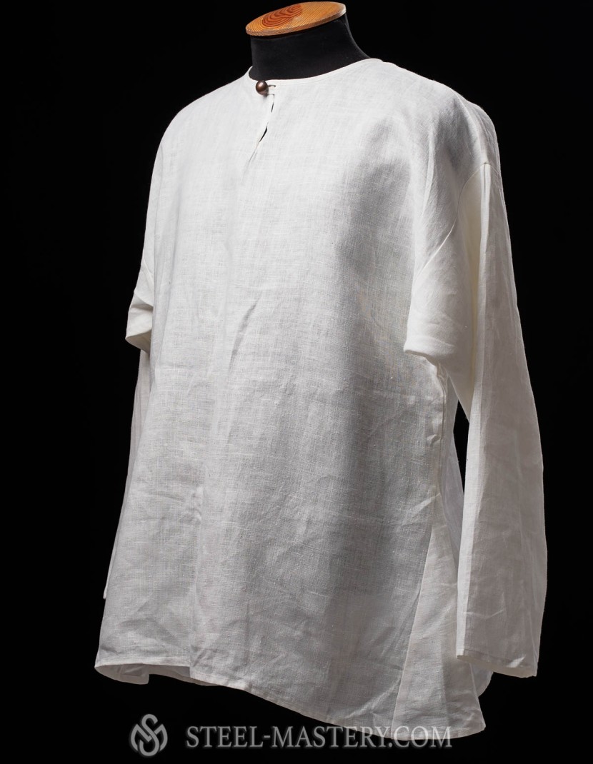 Simple medieval linen shirt  photo made by Steel-mastery.com