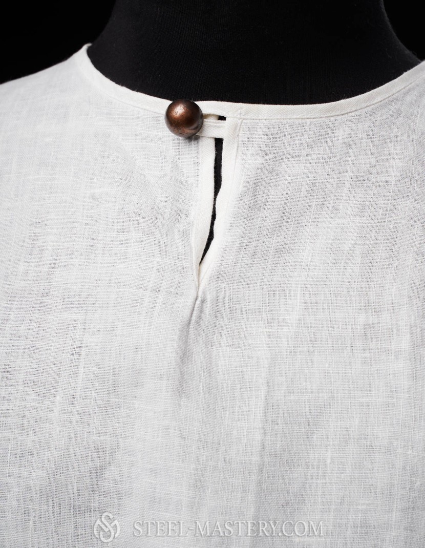 Simple medieval linen shirt  photo made by Steel-mastery.com