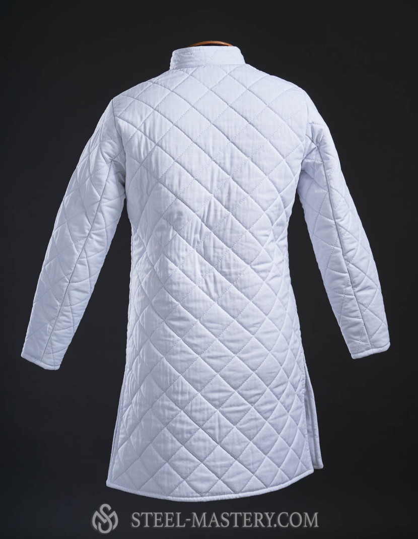 White HEMA style gambeson  photo made by Steel-mastery.com