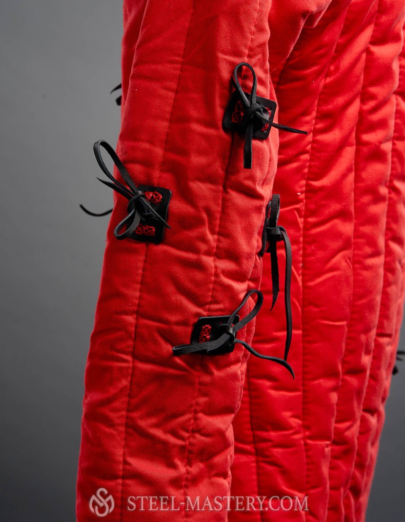 Red gambeson with 4 layers  photo made by Steel-mastery.com
