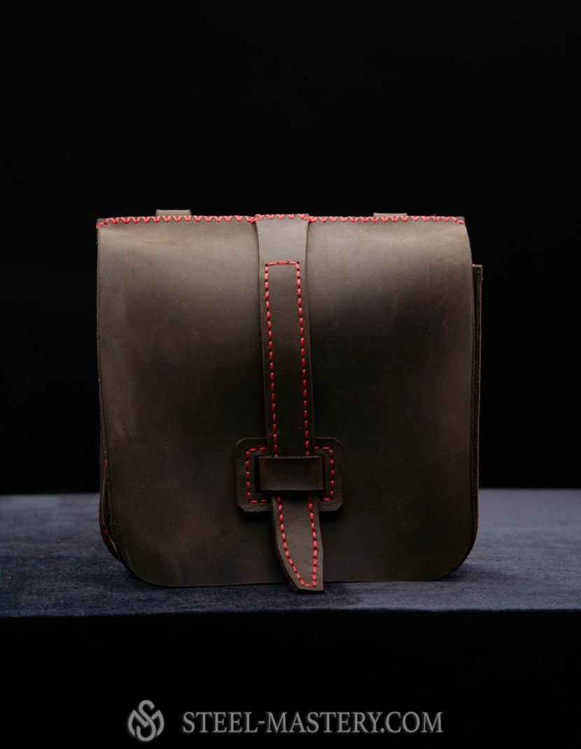 Handcrafted leather belt bag  photo made by Steel-mastery.com