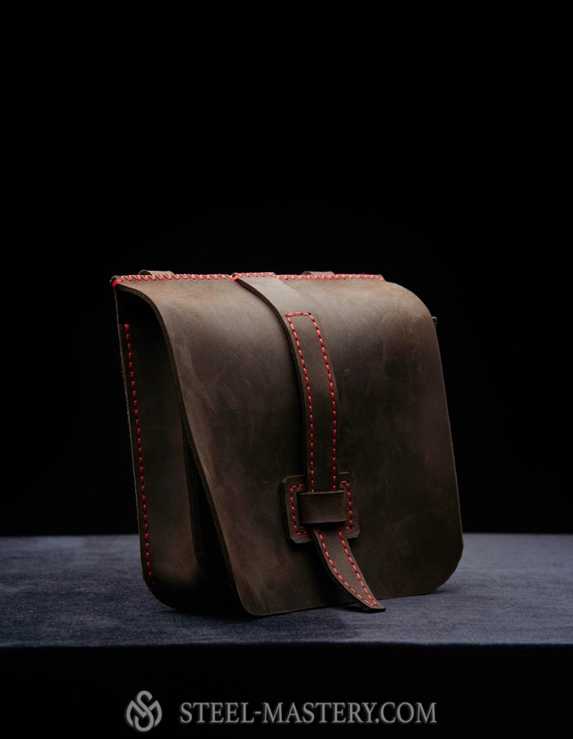 Handcrafted leather belt bag  photo made by Steel-mastery.com