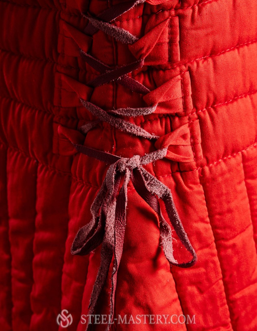 Red women’s gambeson, L-size photo made by Steel-mastery.com