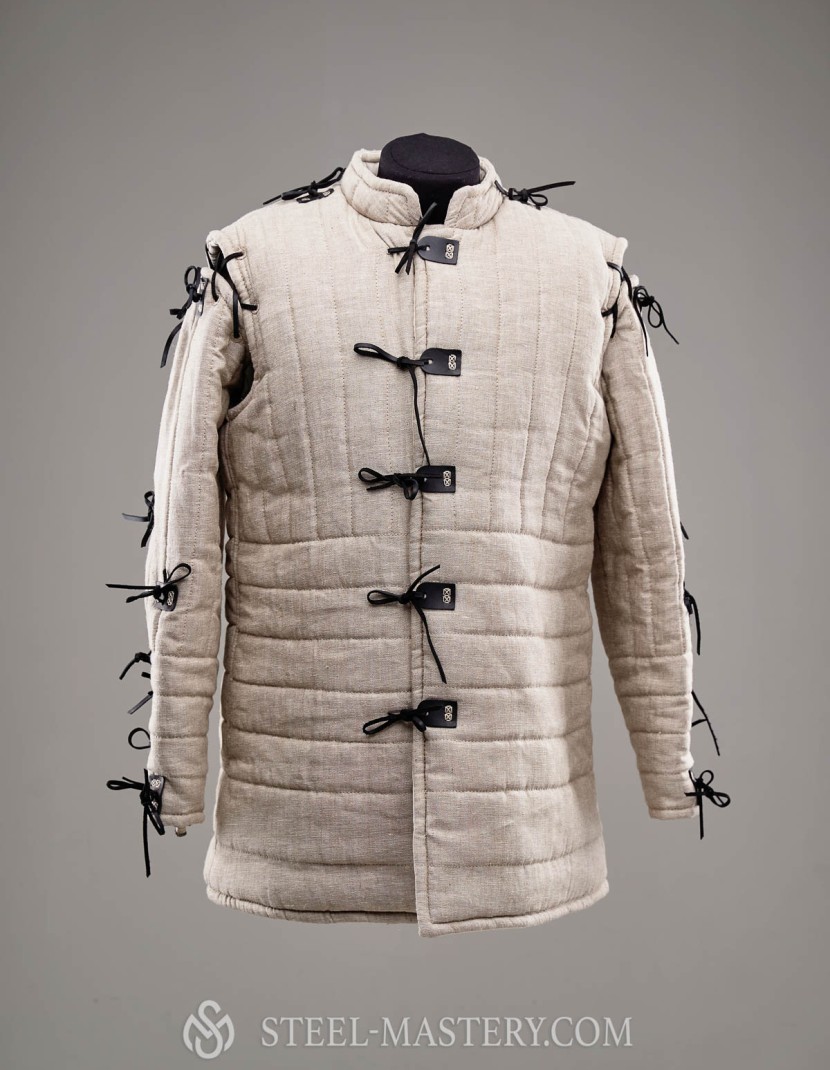 Linen arming doublet, 3XL photo made by Steel-mastery.com